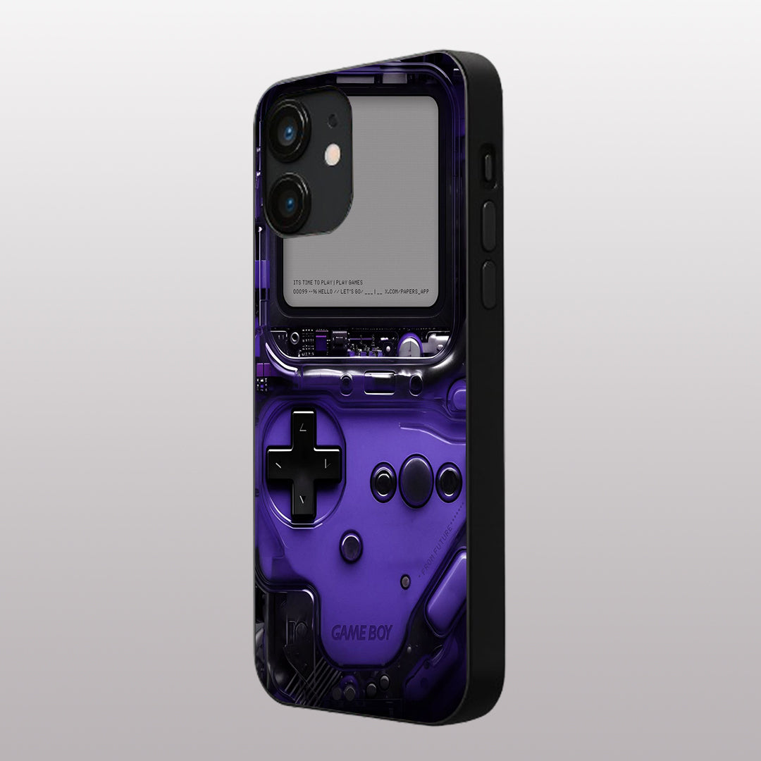 Game Boy Classic Purple pattern phone case for iphone 12|Glass case