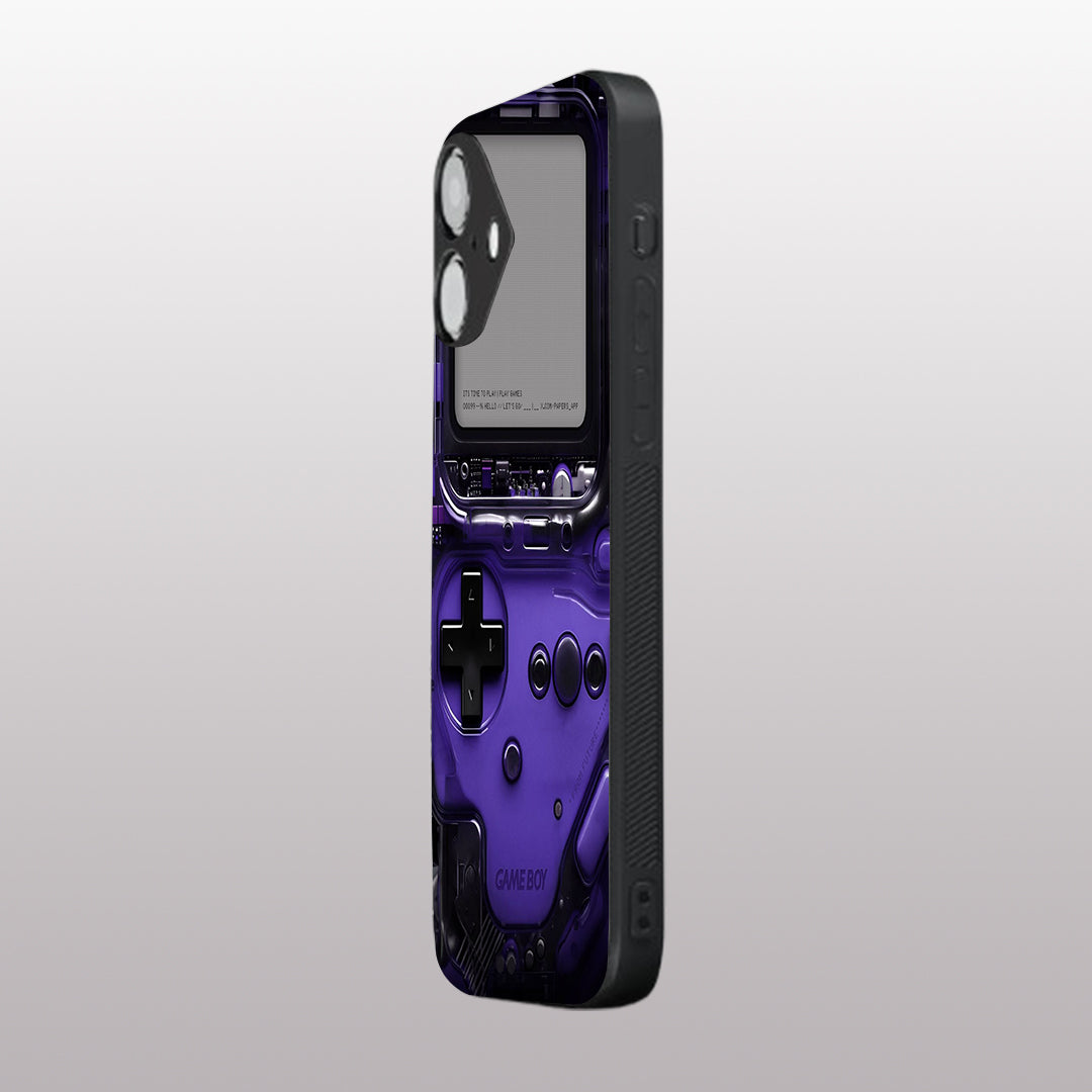 Game Boy Classic Purple pattern phone case for iphone 16 | Glass case