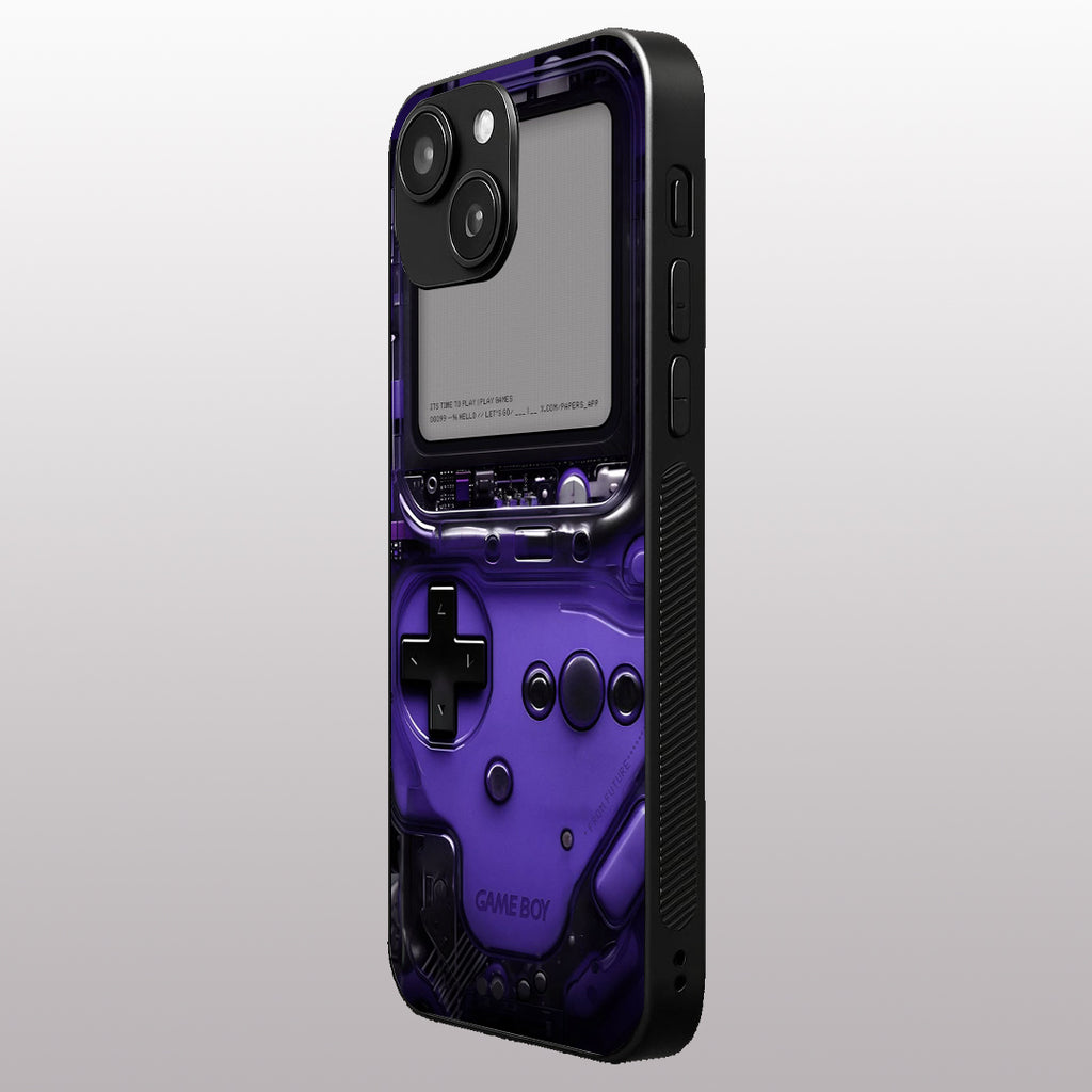 Game Boy Classic Purple pattern phone case for iphone 13 mini | Glass case