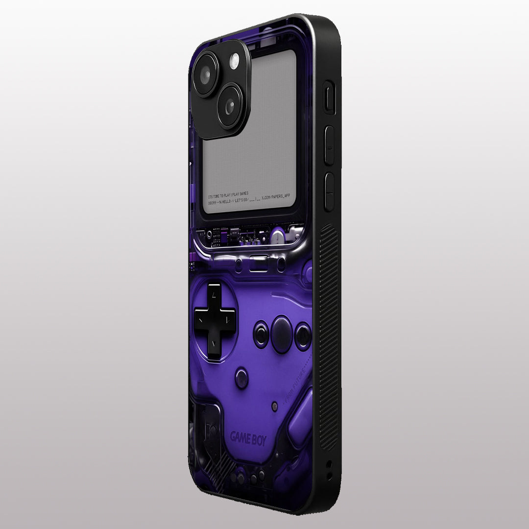 Game Boy Classic Purple pattern phone case for iphone 13 mini | Glass case