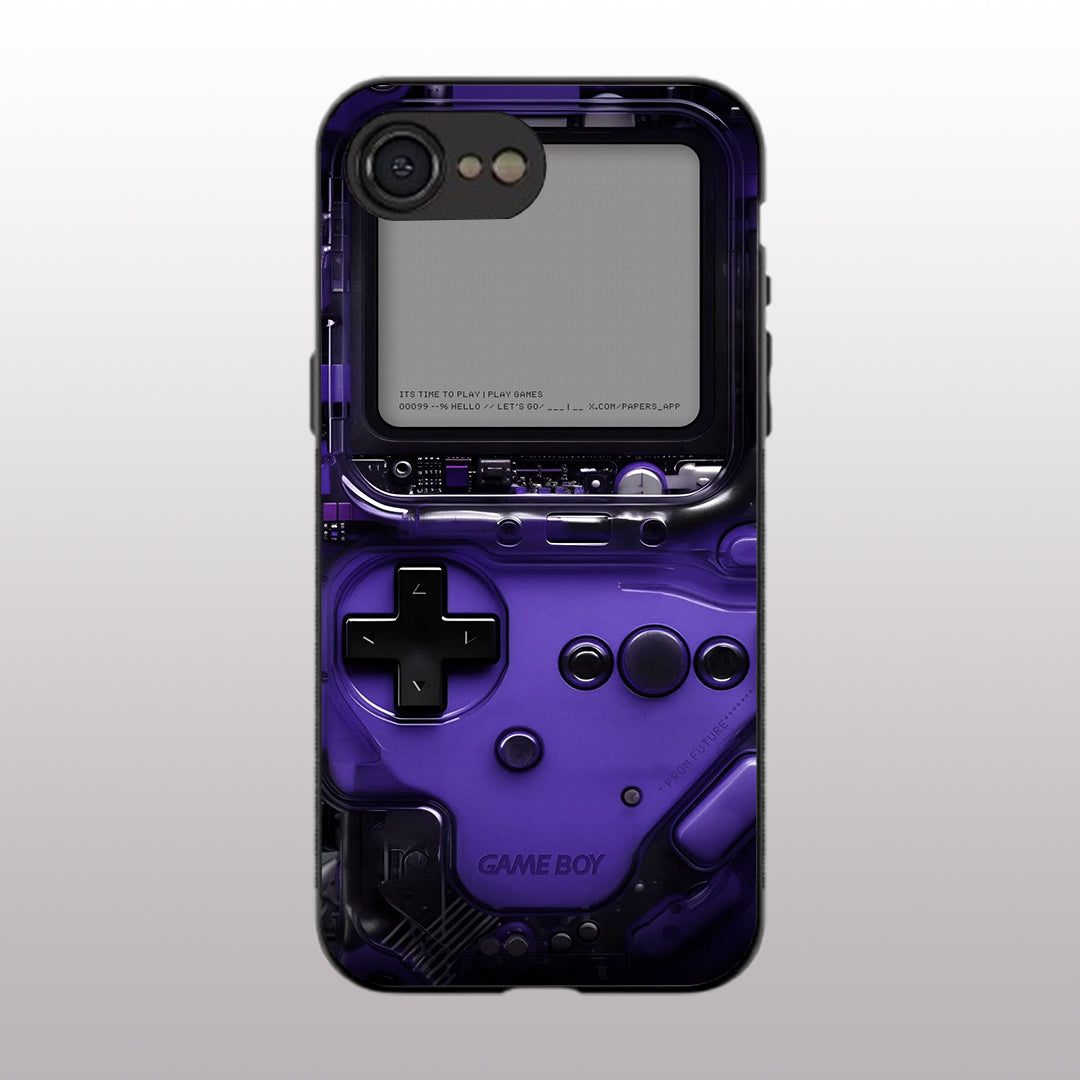 Game Boy Classic Purple pattern phone case for iphone 16E | Glass case
