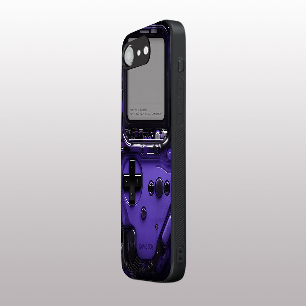 Game Boy Classic Purple pattern phone case for iphone 16E | Glass case
