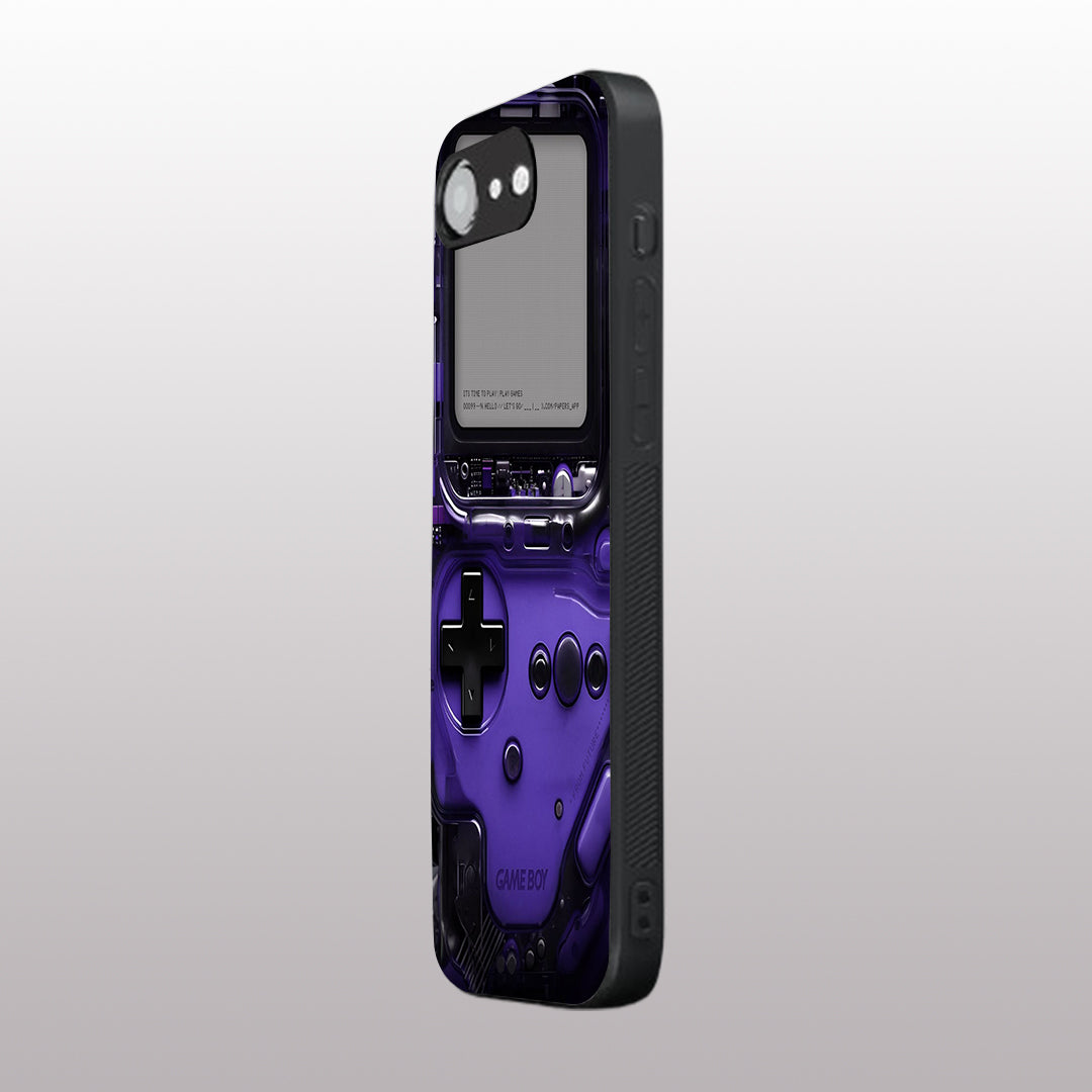 Game Boy Classic Purple pattern phone case for iphone 16E | Glass case