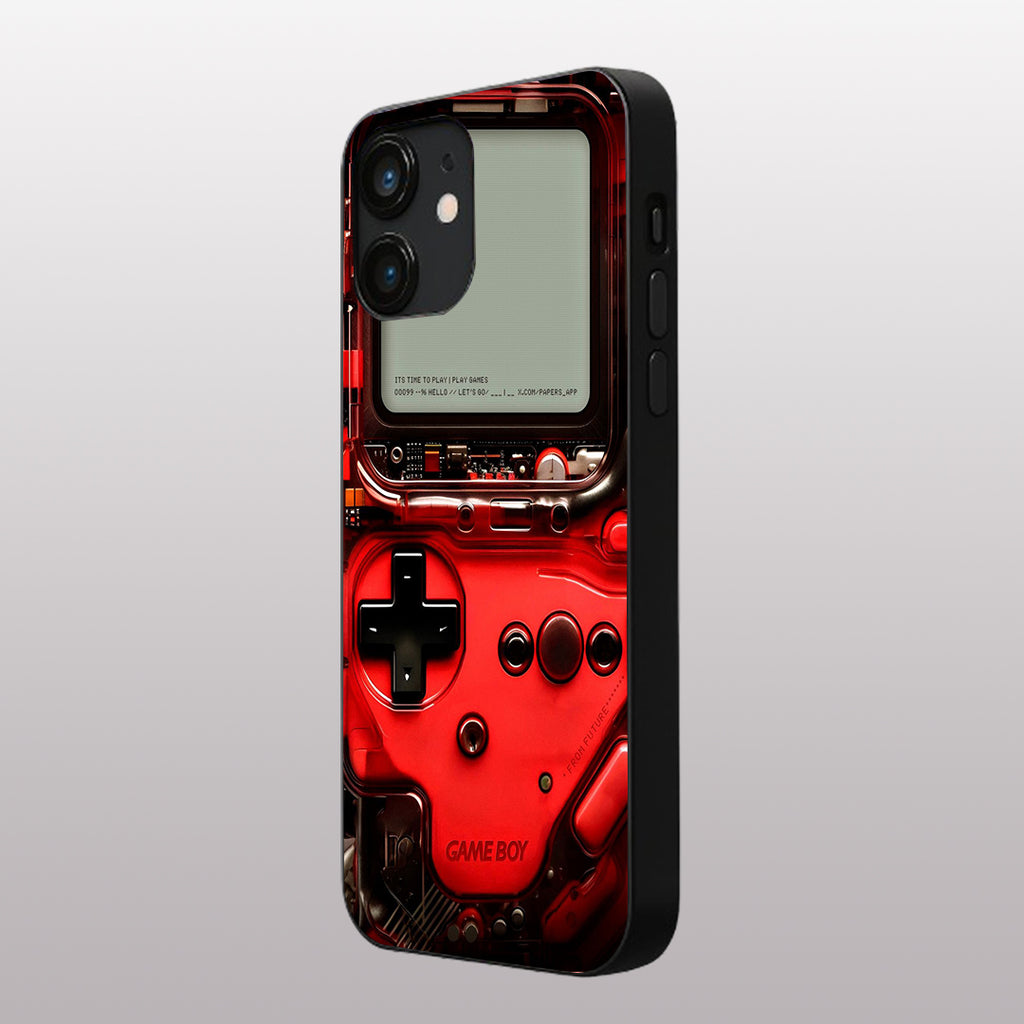 Game Boy Classic Red pattern phone case for iphone 11 | Glass case