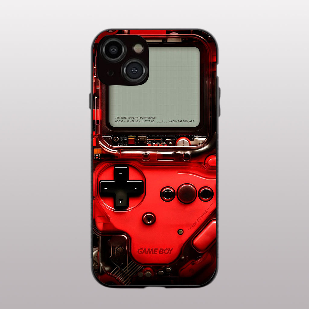 Game Boy Classic Red pattern phone  case for iphone 13 mini | Glass case