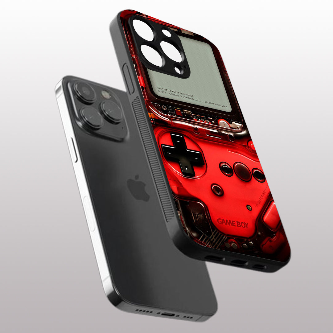 Game Boy Classic Red pattern phone case for iphone 12 pro | Glass case