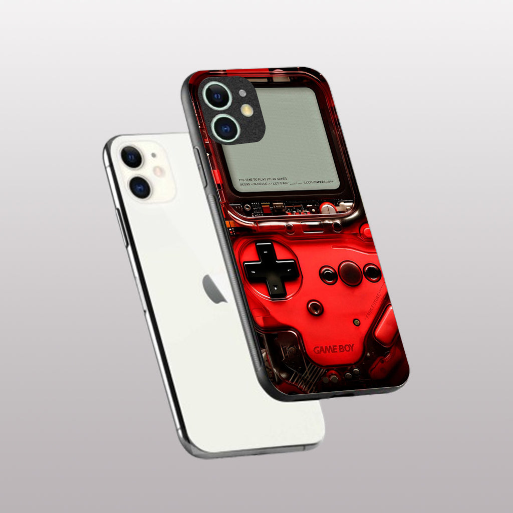 Game Boy Classic Red pattern phone case for iphone 11 | Glass case