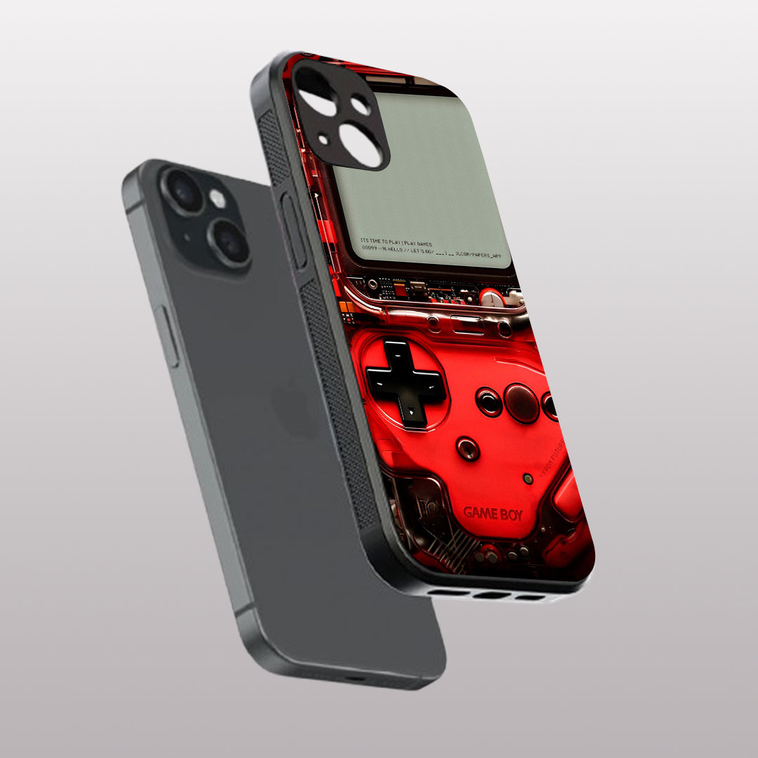 Game Boy Classic Red pattern phone  case for iphone 13 mini | Glass case