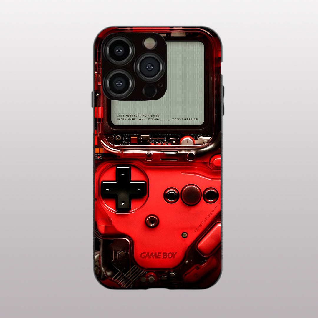 Game Boy Classic Red pattern phone case for iphone 13 pro |Glass case