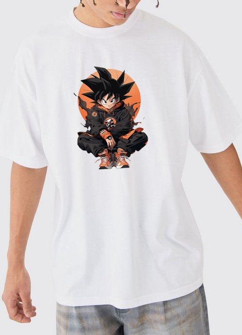 Anime Street Style Printed T-Shirt for Men | Cool Anime Character Graphic Tee | Cotton Polyester A4 Print | Trendy Casual Wear India | Rentalkart