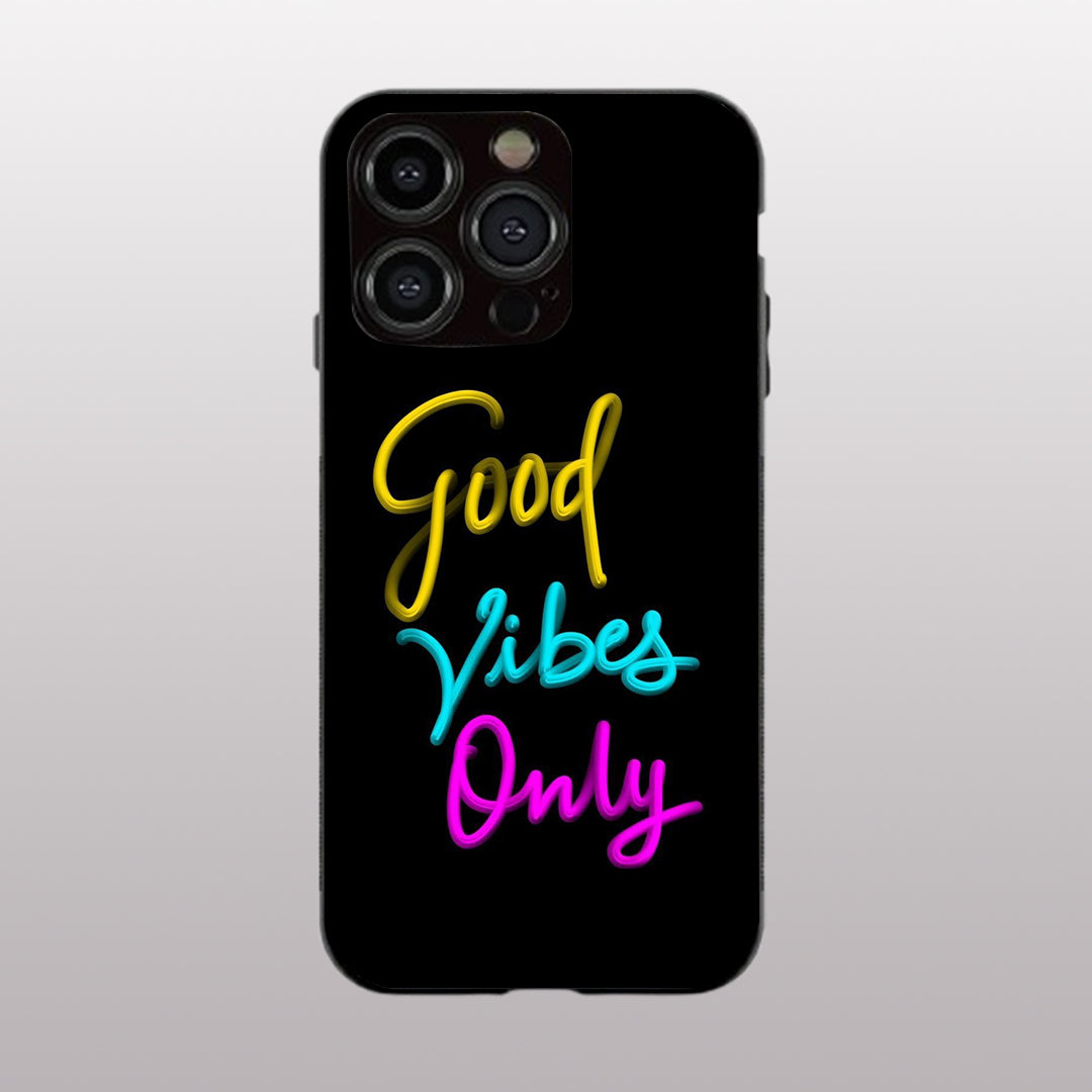 Good Vibes Only pattern phone case for iphone 12 pro | Glass case