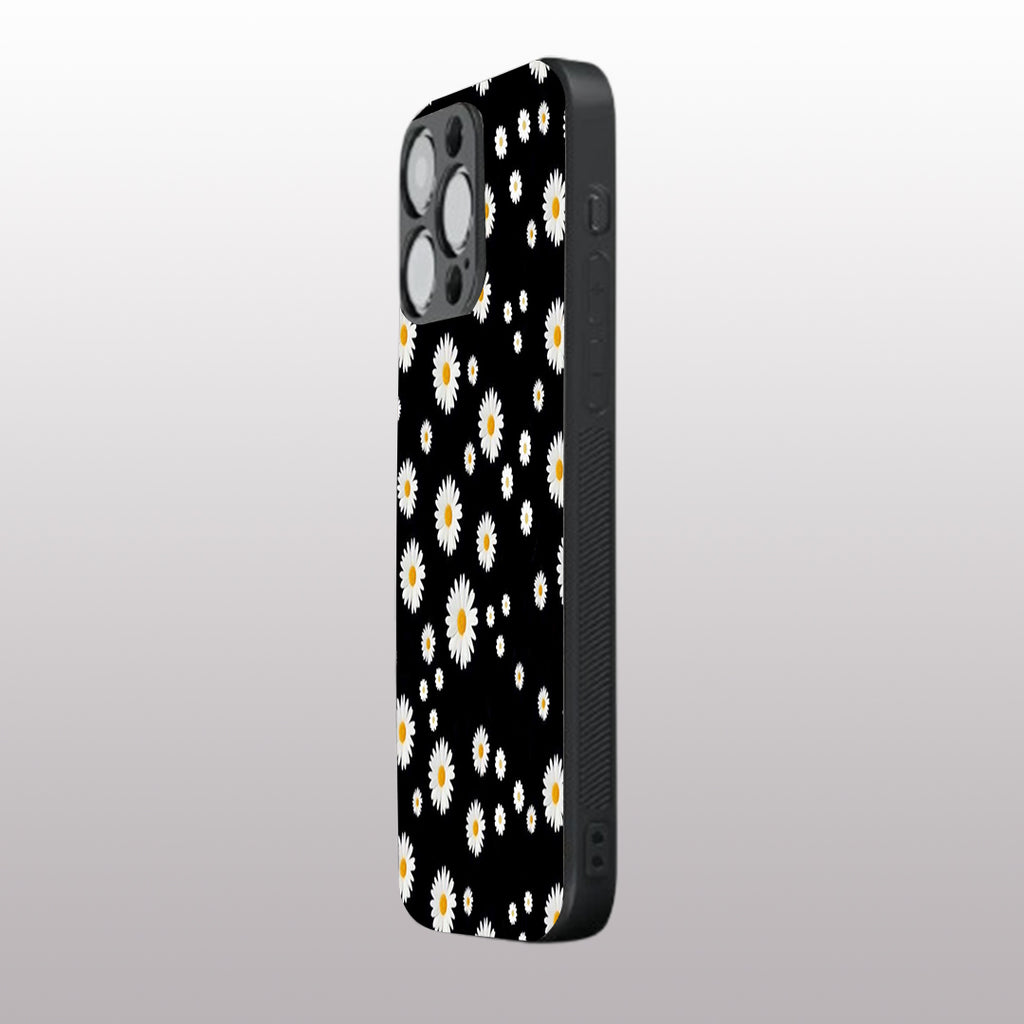 Lil Flowers pattern phone case for iphone 16 pro max | Glass case