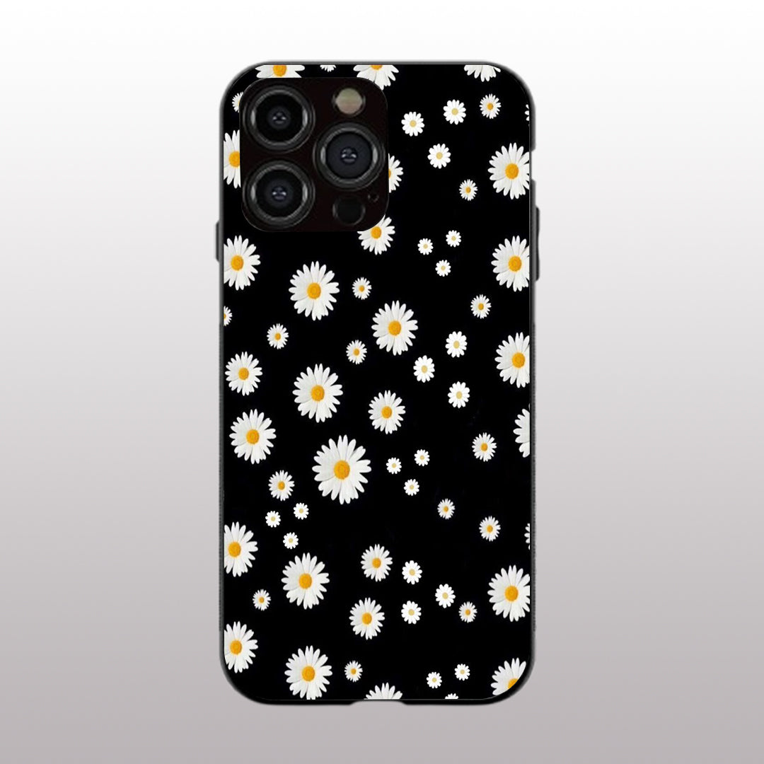 Lil Flowers pattern phone case for iphone 15 pro | Glass case