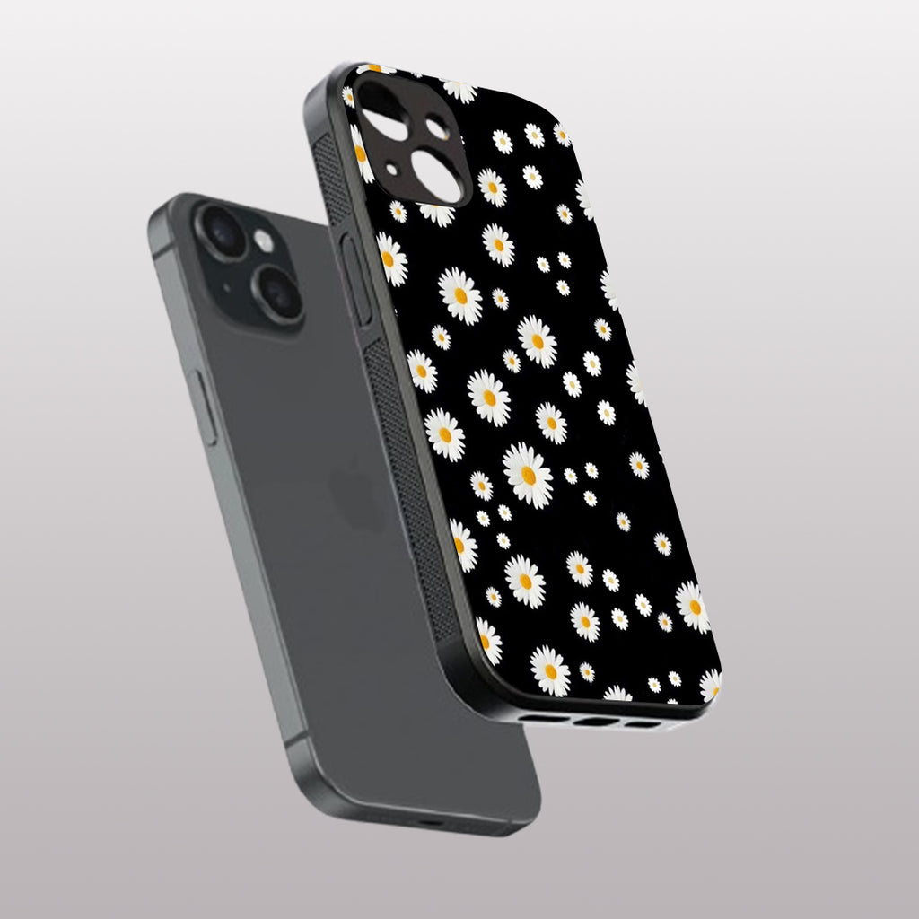 Lil Flowers pattern phone case for iphone 15 | Glass case