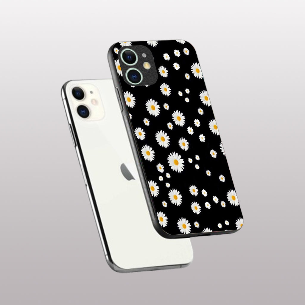 Lil Flowers pattern phone case for iphone 12 mini |Glass case