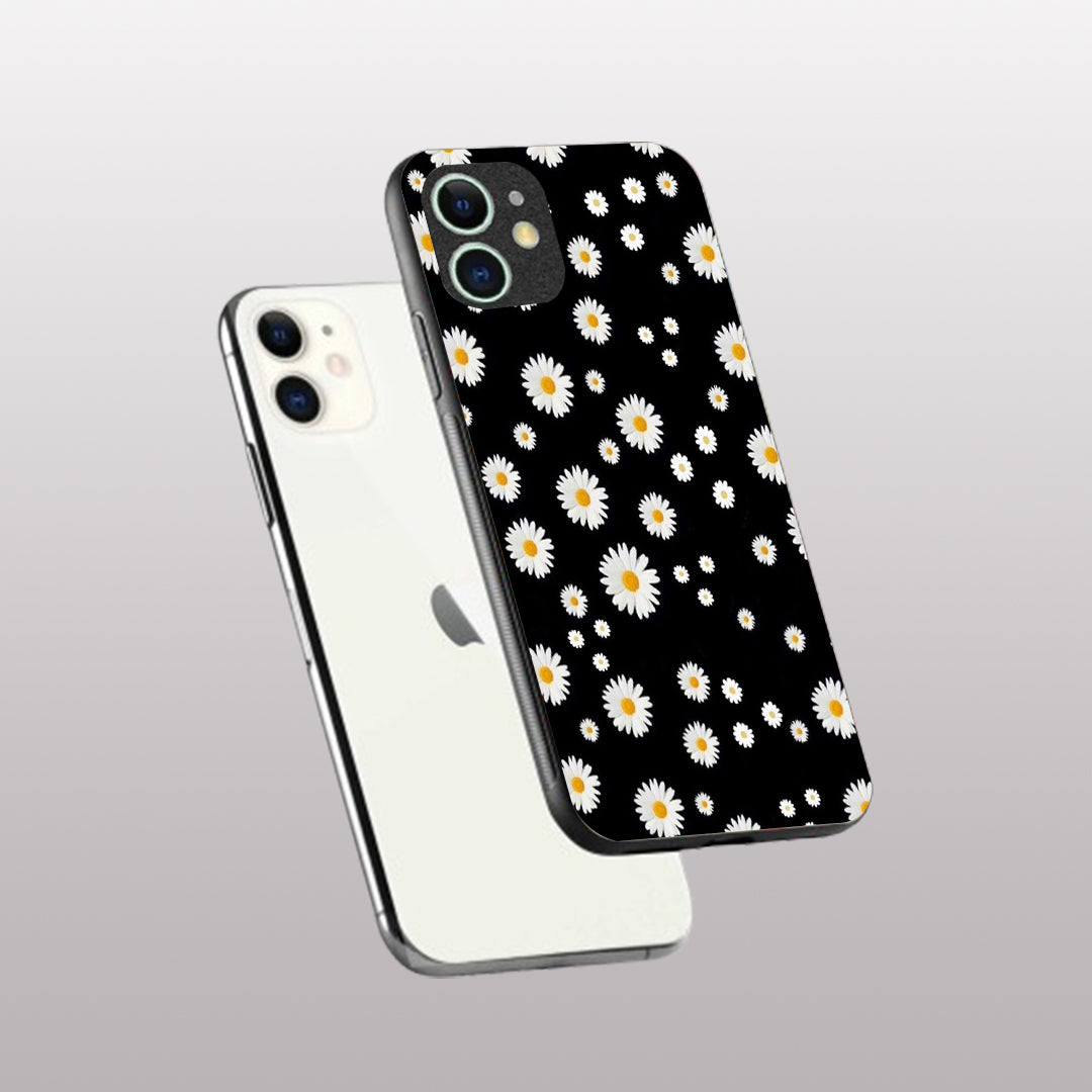 Lil Flowers pattern phone case for iphone 12 mini |Glass case