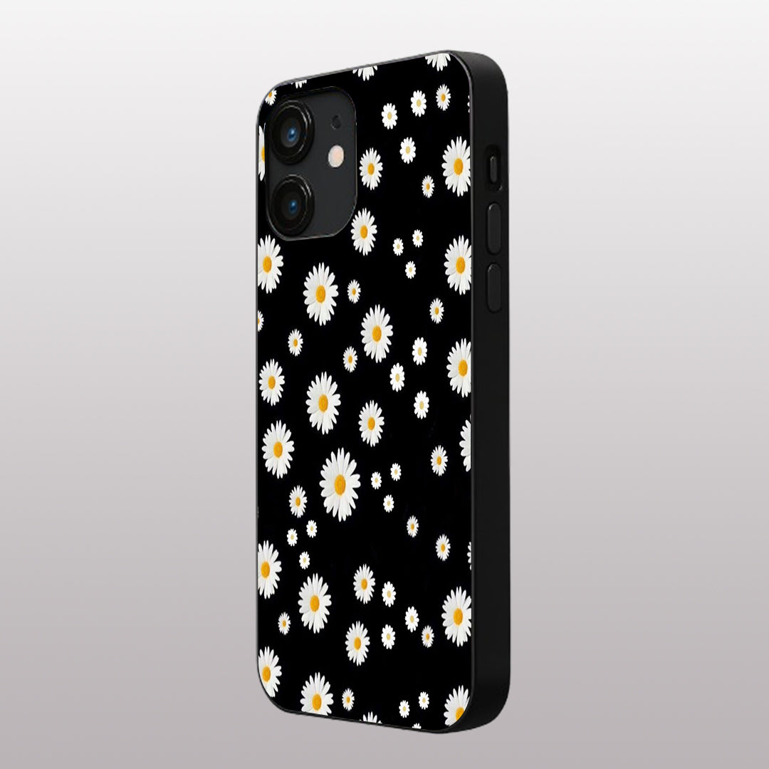 Lil Flowers pattern phone case for iphone 12 mini |Glass case