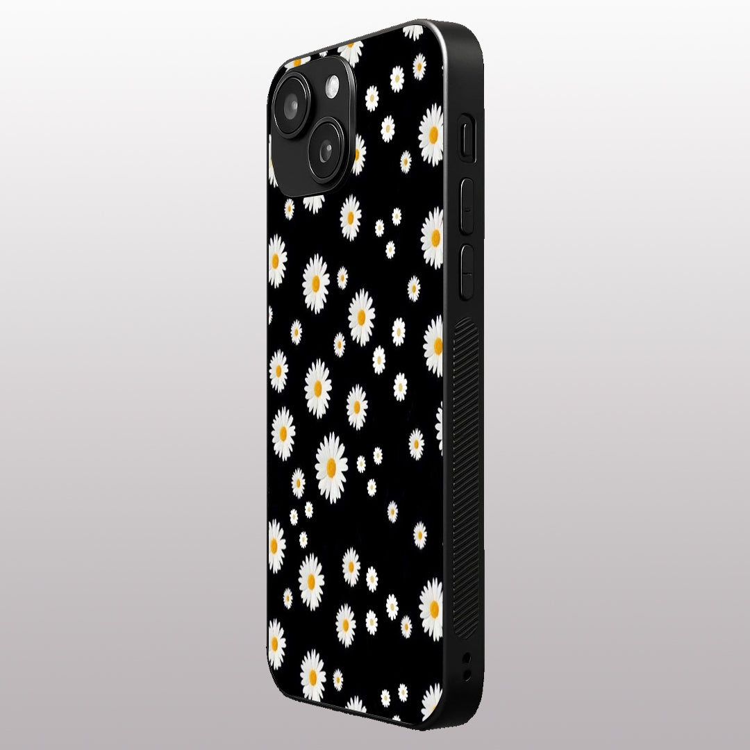 Lil Flowers pattern phone case for iphone 15 | Glass case