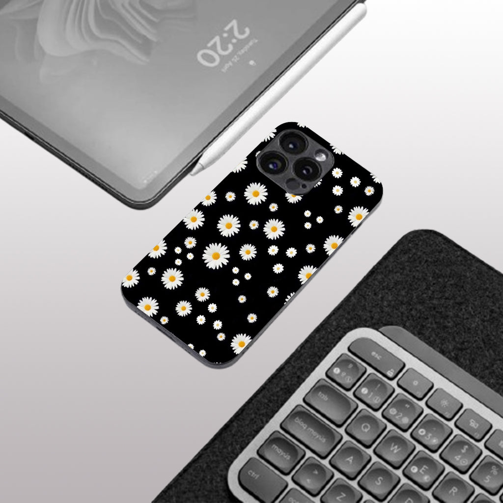 Lil Flowers pattern phone case for iphone 15 pro max | Glass case