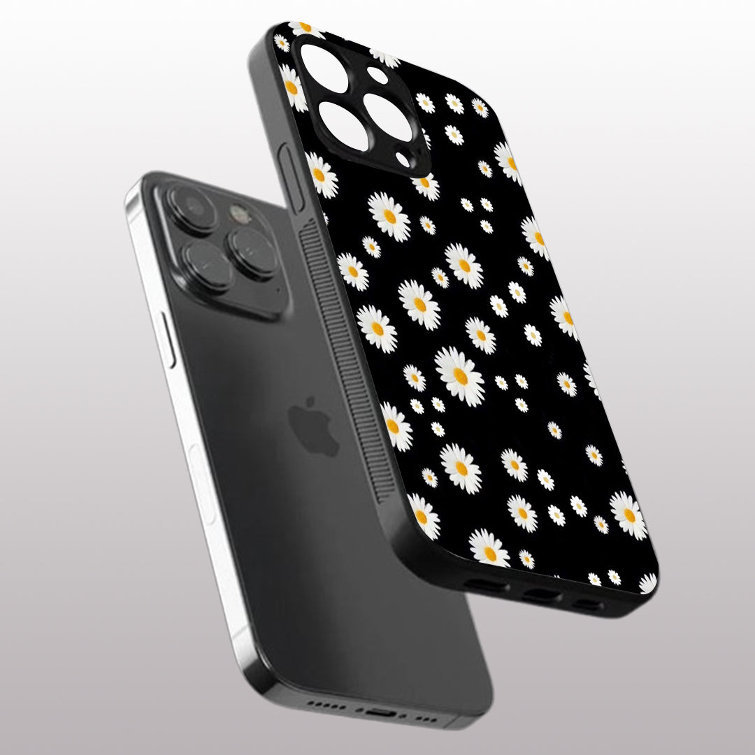Lil Flowers pattern phone case for iphone 16 pro | Glass case