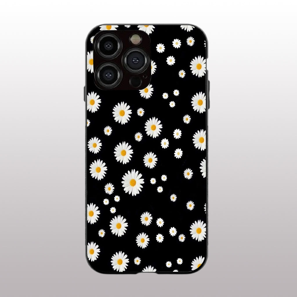 Lil Flowers pattern phone case for iphone 15 pro max | Glass case