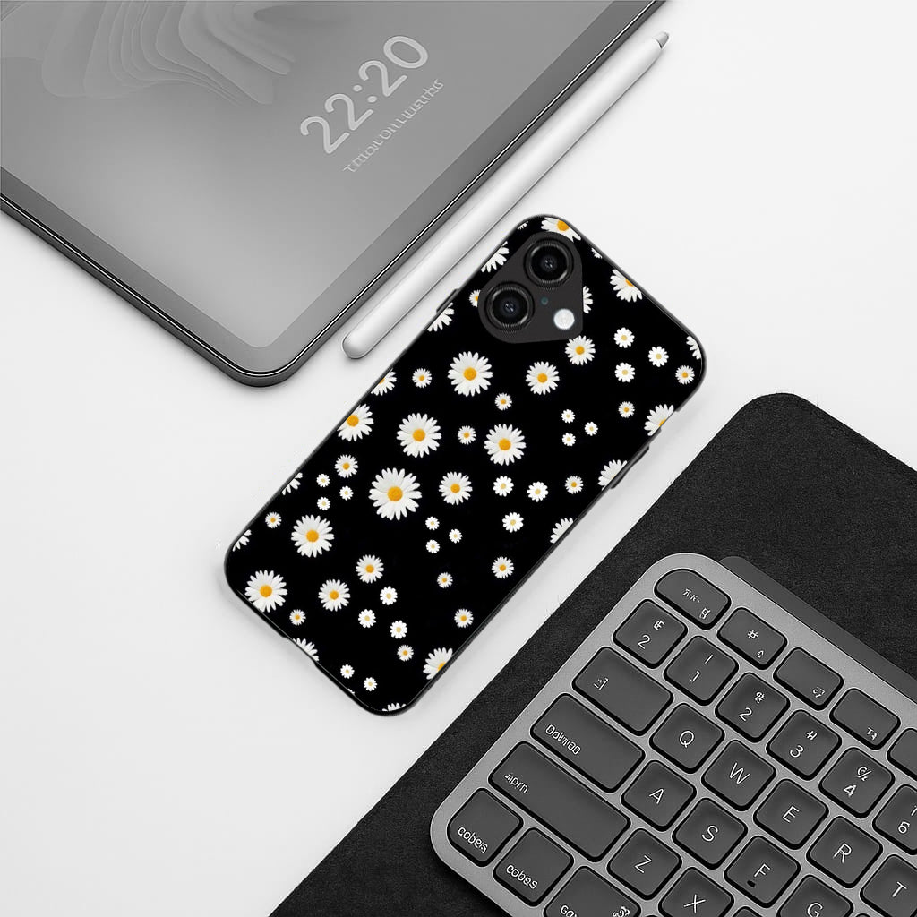 Lil Flowers pattern phone case for iphone 16 | Glass case