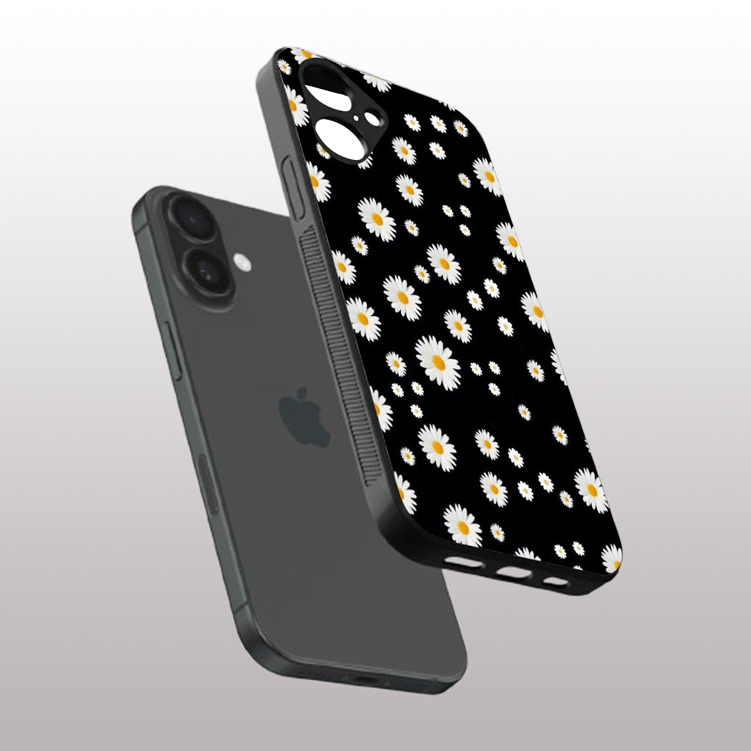 Lil Flowers pattern phone  case for iphone 16 plus | Glass case