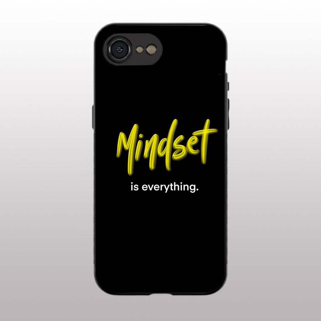 Mindset is everything pattern phone case for iphone 16E| Glass case