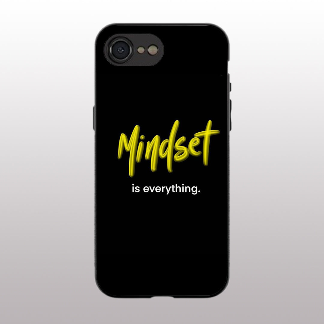 Mindset is everything pattern phone case for iphone 16E| Glass case