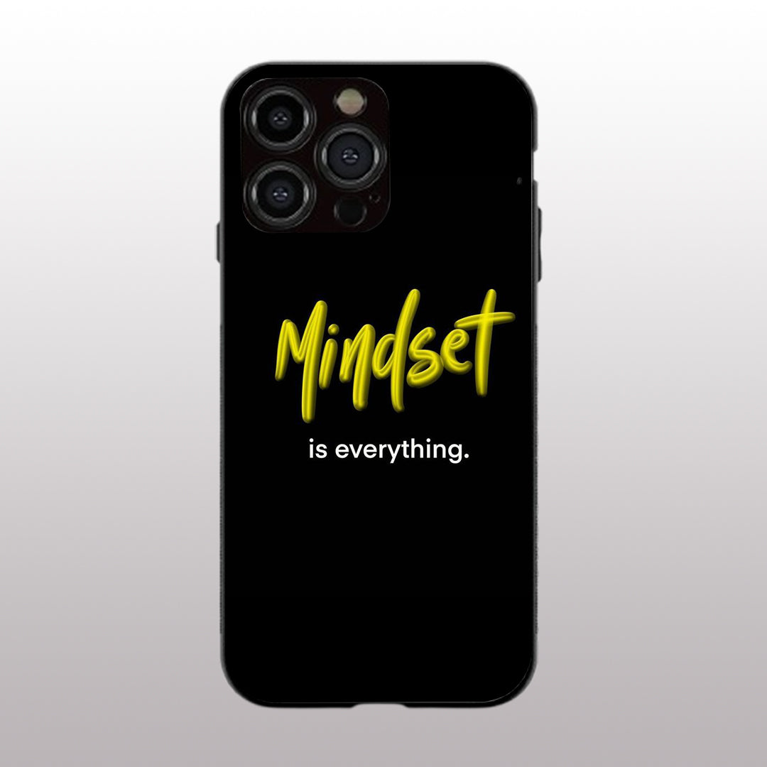 Mindset is everything pattern phone case for iphone 16 pro max | Glass case
