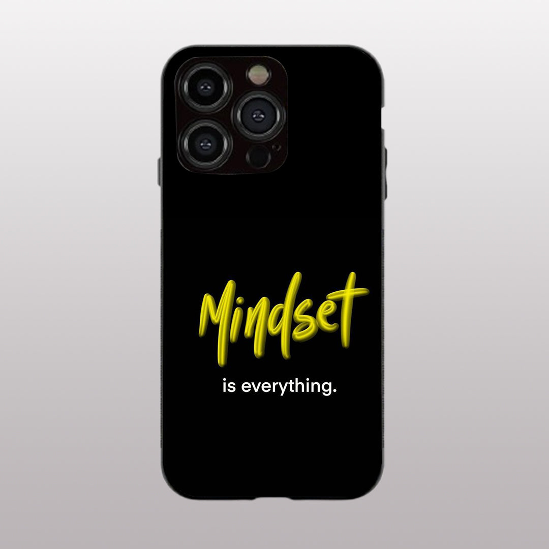 Mindset is everything pattern phone case for iphone 12 pro | Glass case