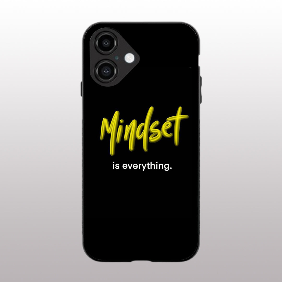 Mindset is everything pattern phone case for iphone 16 | Glass case