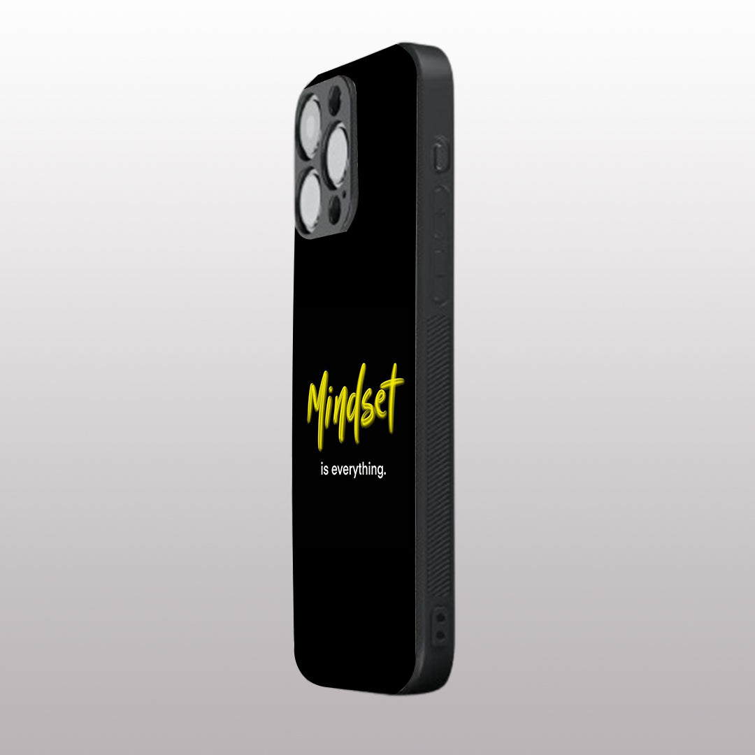 Mindset is everything pattern phone case for iphone 16 pro max | Glass case