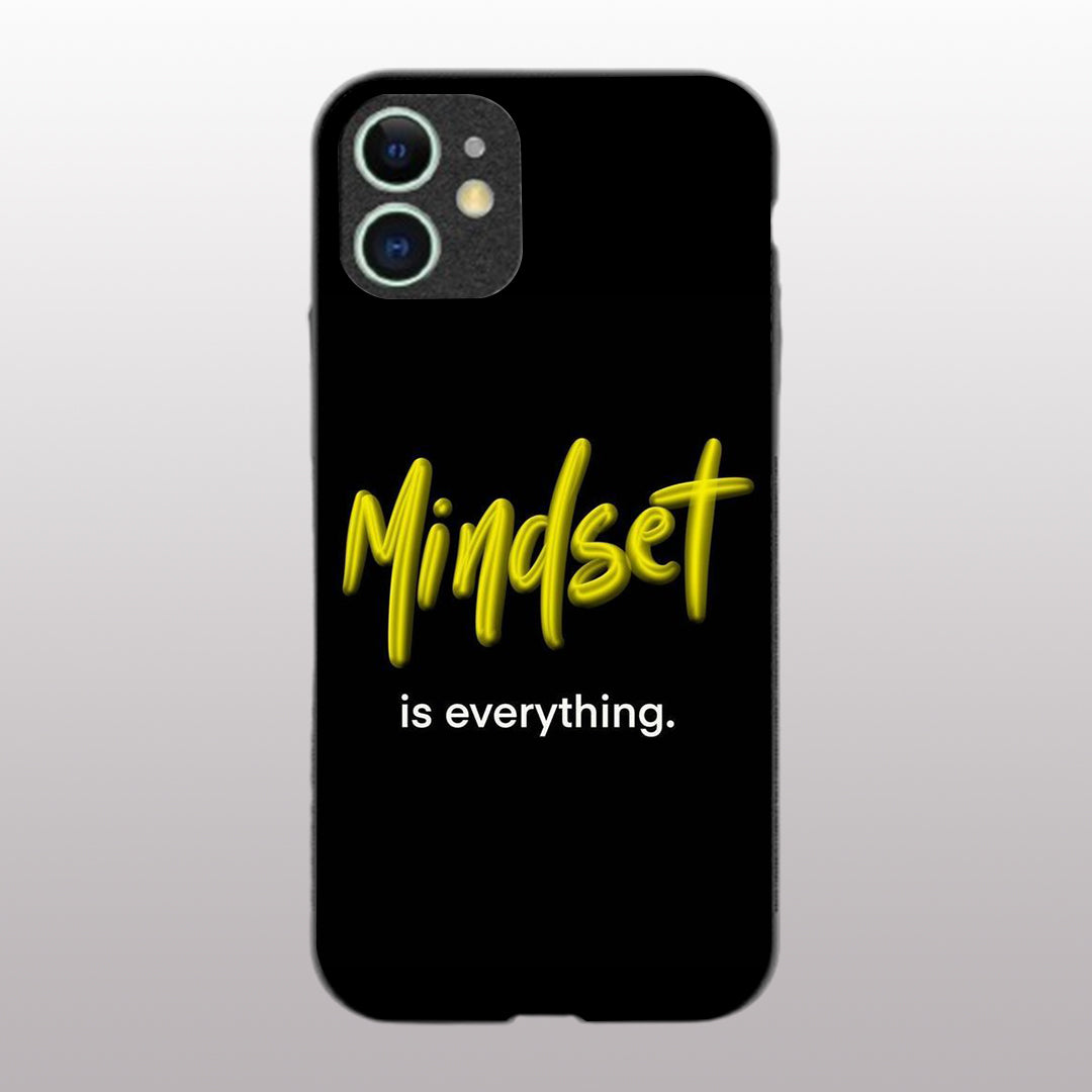 Mindset is everything pattern phone case for iphone 12|Glass case