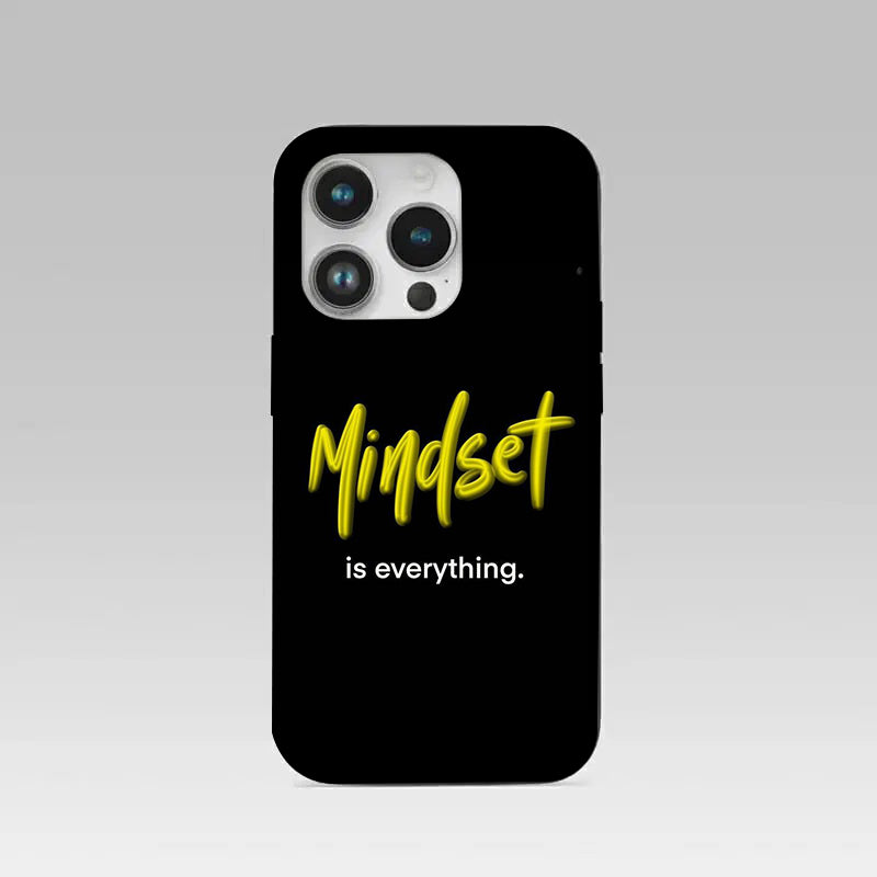 Mindset is everything pattern phone case for iphone 14 pro | Glass case