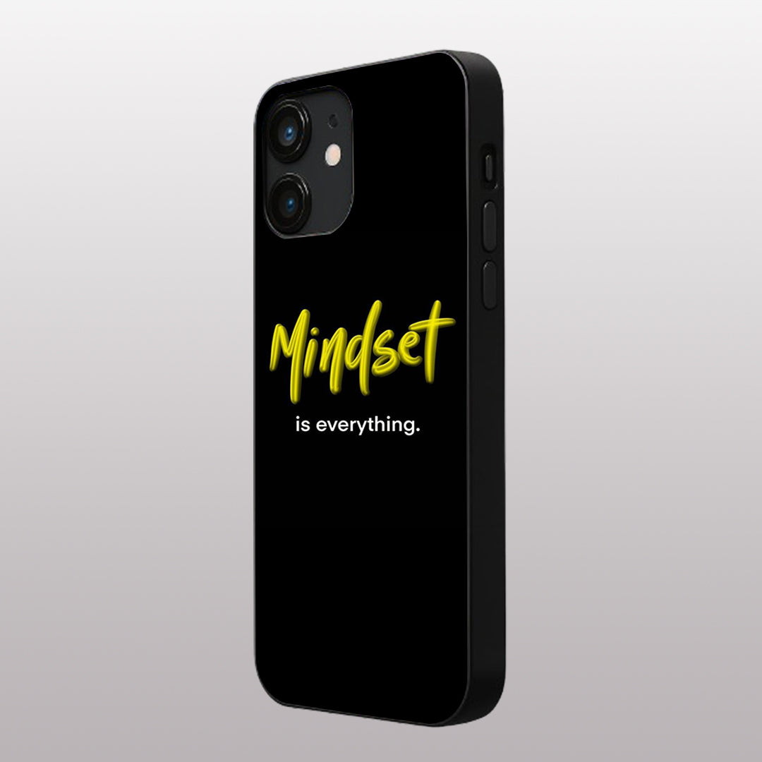 Mindset is everything pattern phone case for iphone 12 mini |Glass case