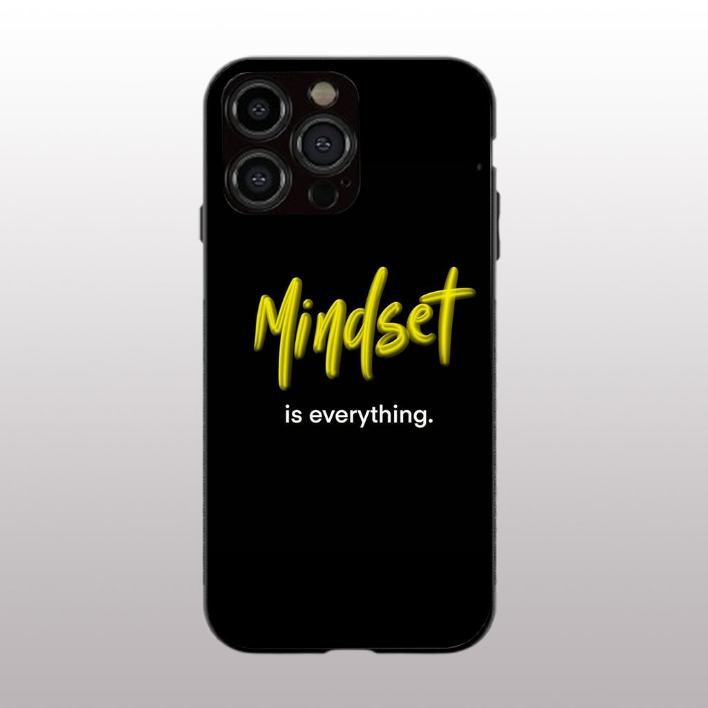 Mindset is everything pattern phone case for iphone 14 pro max | Glass case