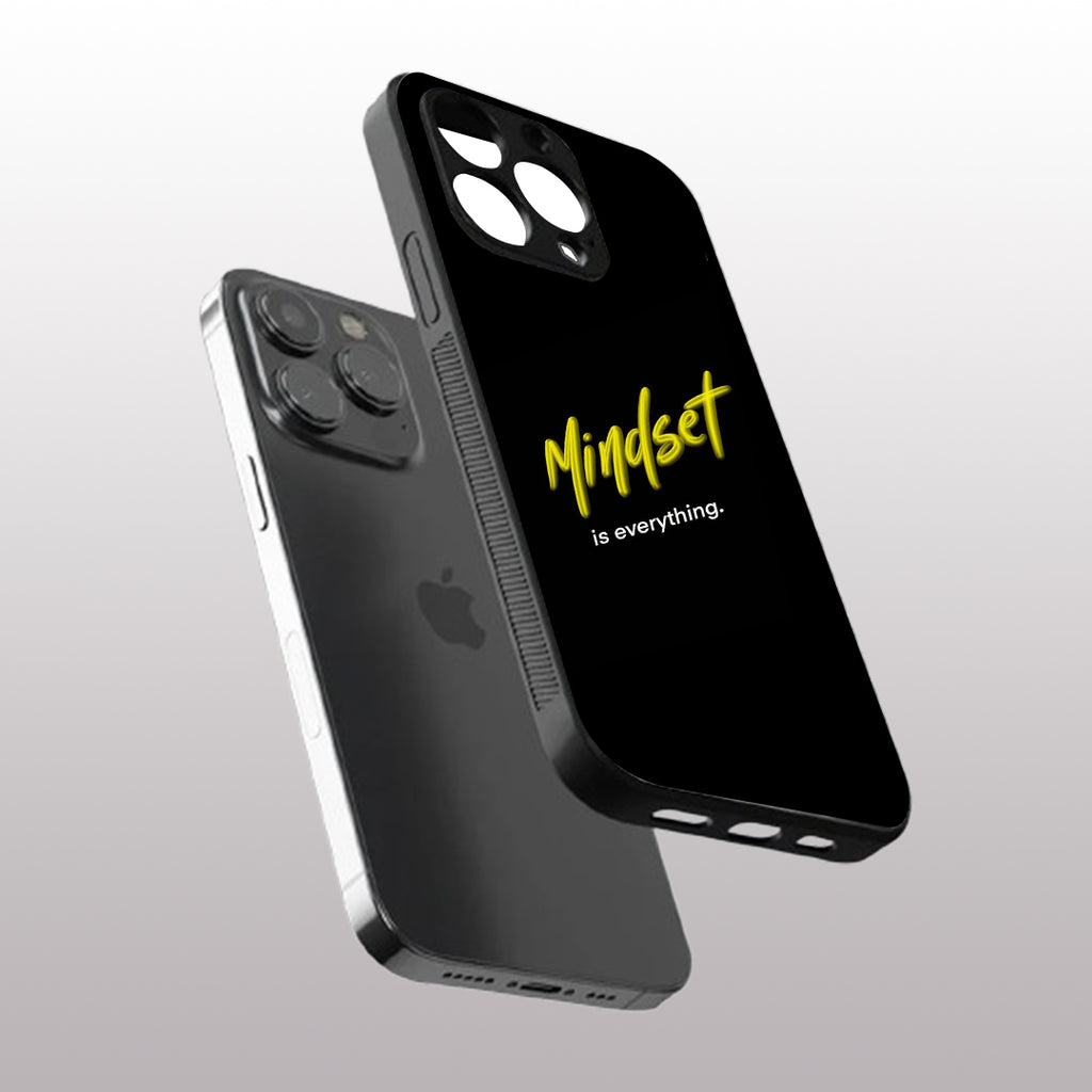 Mindset is everything pattern phone case for iphone 14 pro max | Glass case
