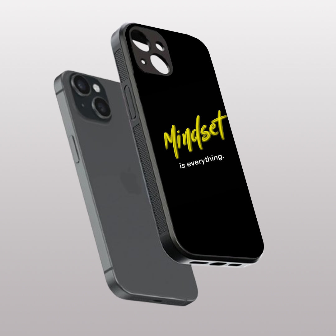 Mindset is everything pattern phone case for iphone 14| Glass case
