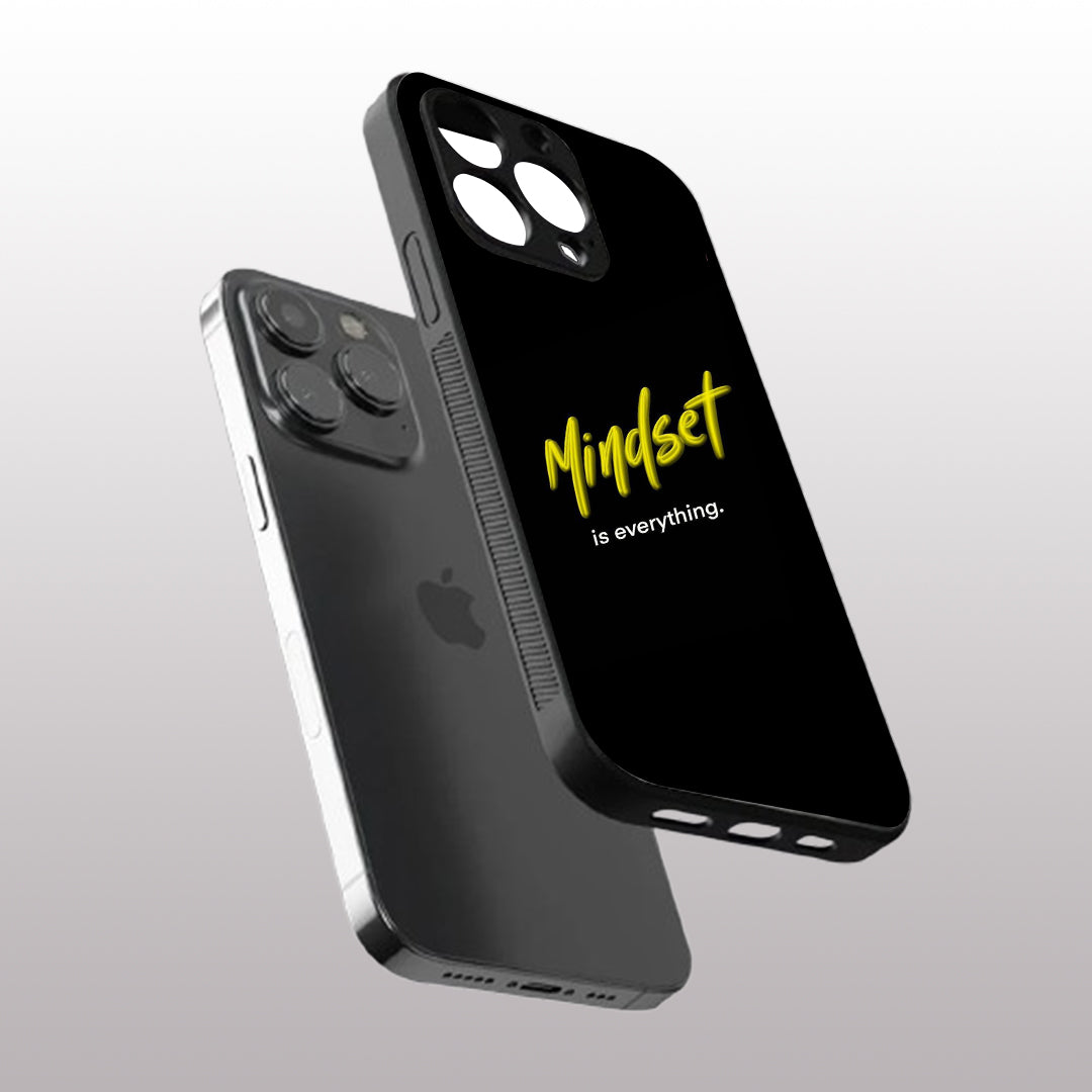 Mindset is everything pattern phone case for iphone 16 pro max | Glass case