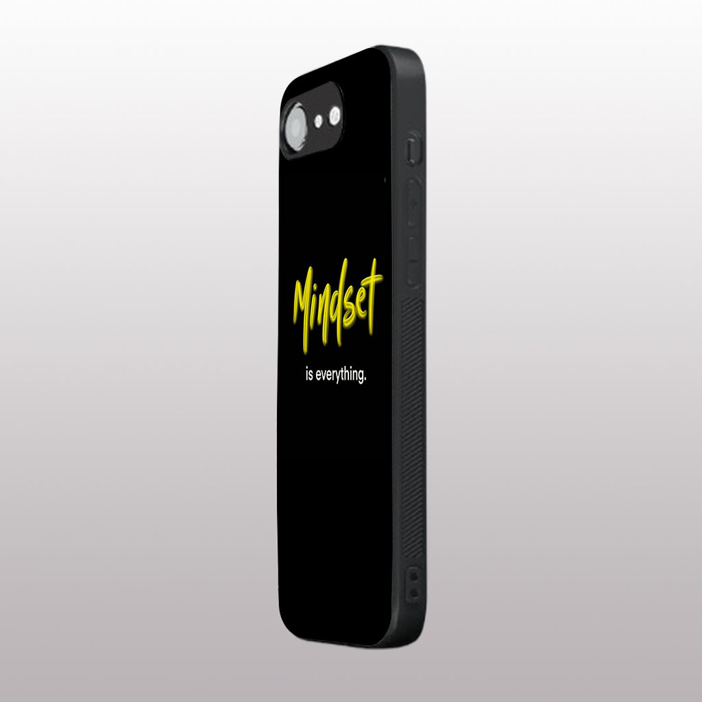Mindset is everything pattern phone case for iphone 16E| Glass case