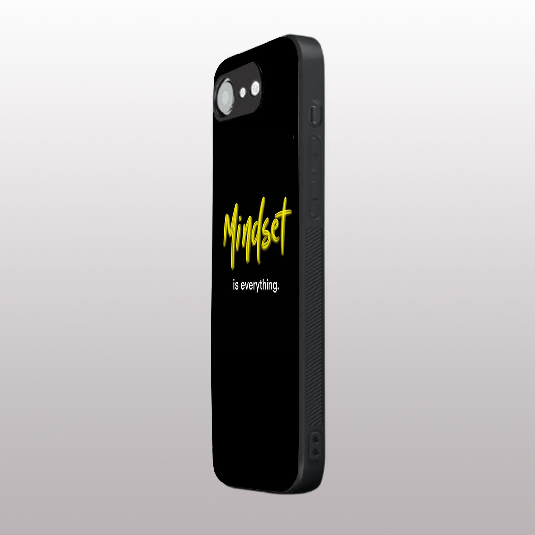 Mindset is everything pattern phone case for iphone 16E| Glass case
