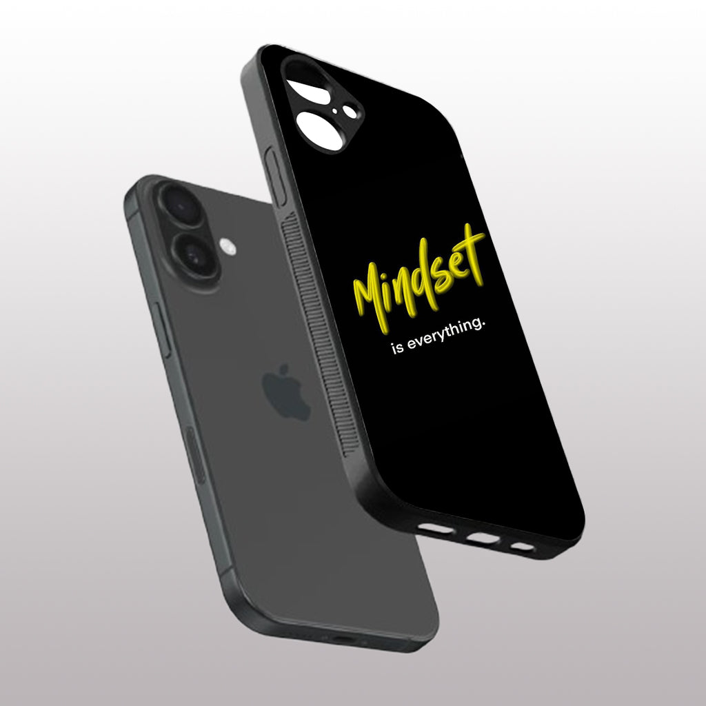 Mindset is everything pattern phone case for iphone 16 | Glass case