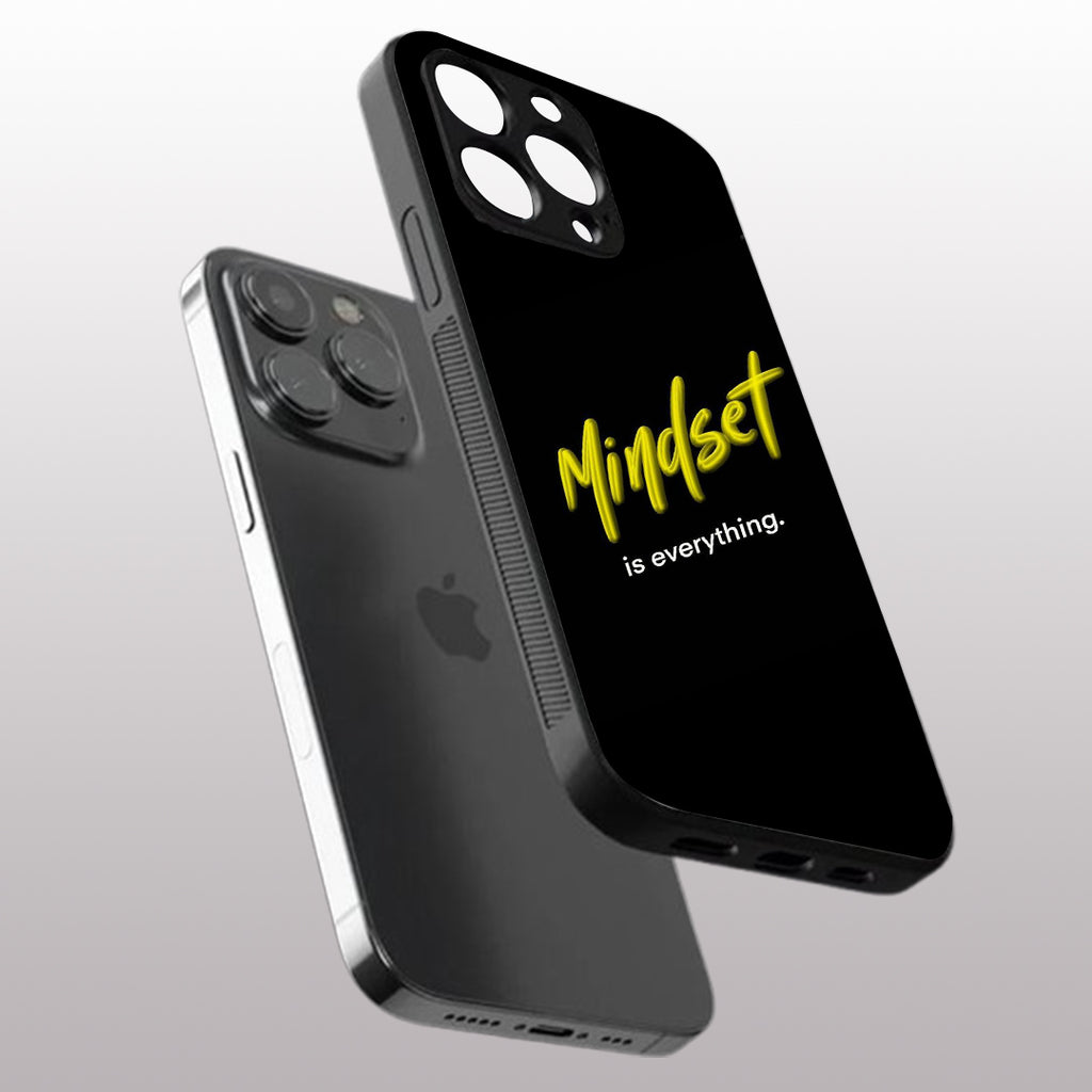 Mindset is everything pattern phone case for iphone 12 pro | Glass case