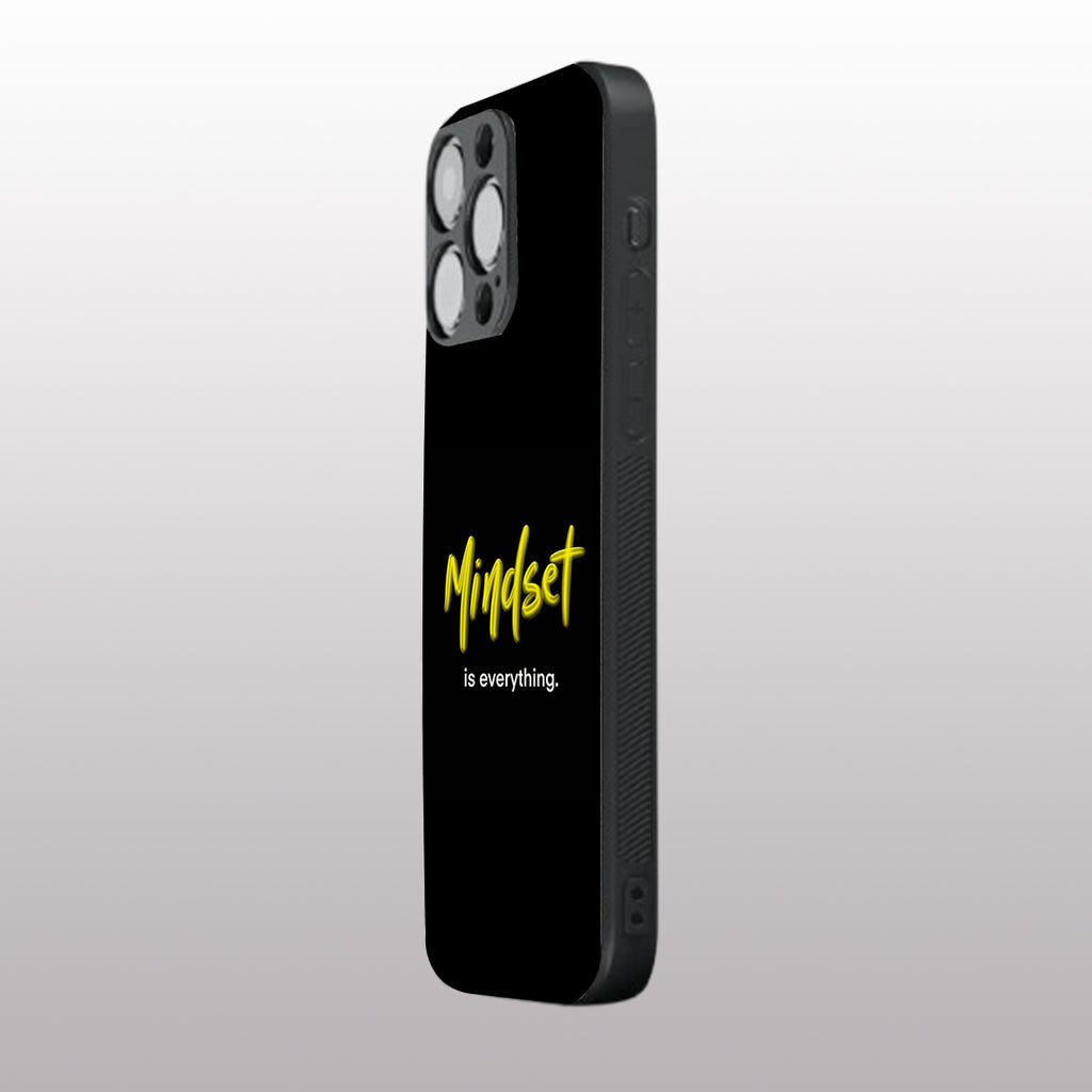 Mindset is everything pattern phone case for iphone 15 pro | Glass case