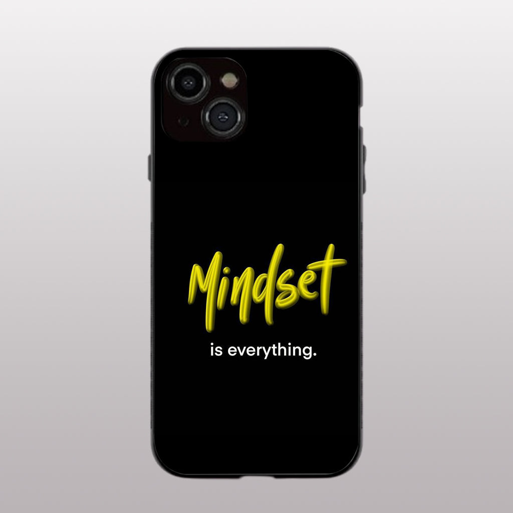 Mindset is everything pattern phone case for iphone 15 plus | Glass case