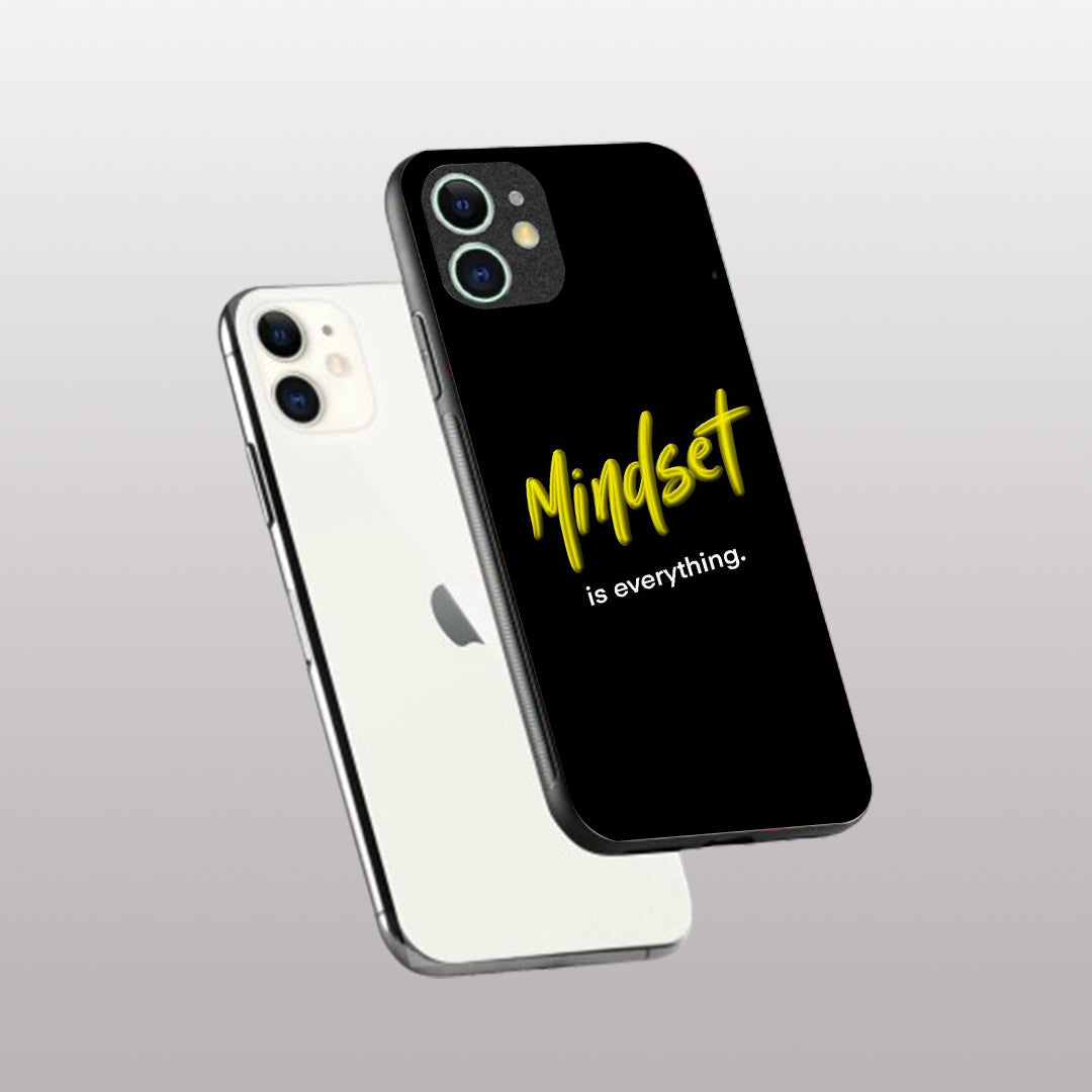 Mindset is everything pattern phone case for iphone 12 mini |Glass case