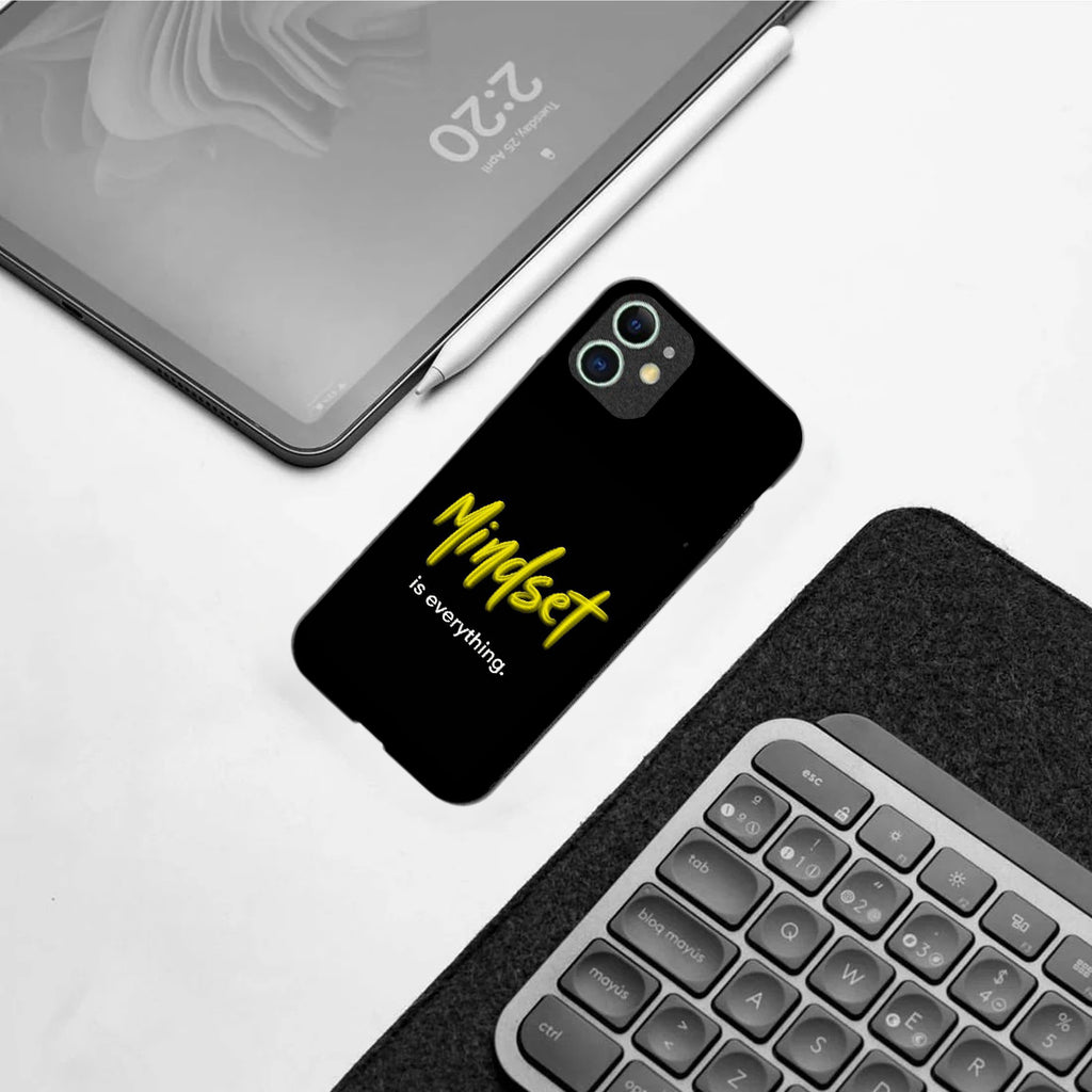 Mindset is everything pattern phone case for iphone 12|Glass case