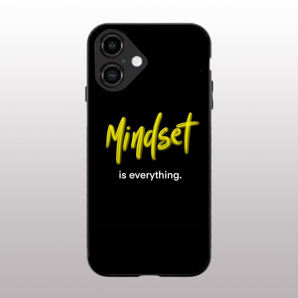 Mindset is everything pattern phone case for iphone 16 plus | Glass case