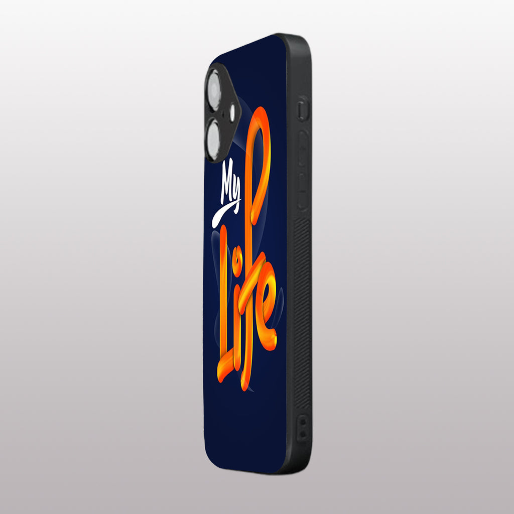 My Life pattern phone case for iphone 16 plus | Glass case